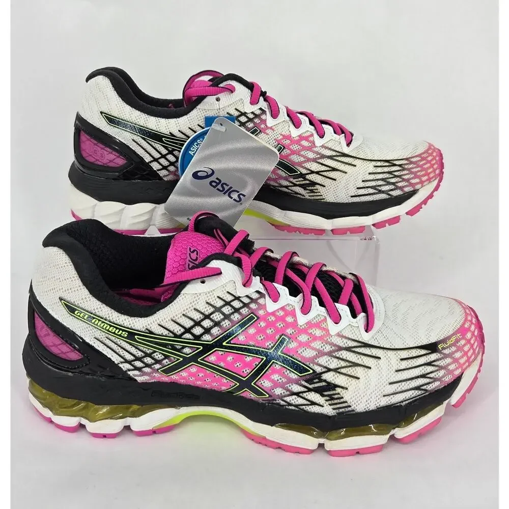 NEW Asics T557N Gel Nimbus 17 White Pink Glow Women's 9.5 Athletic Shoe In Box